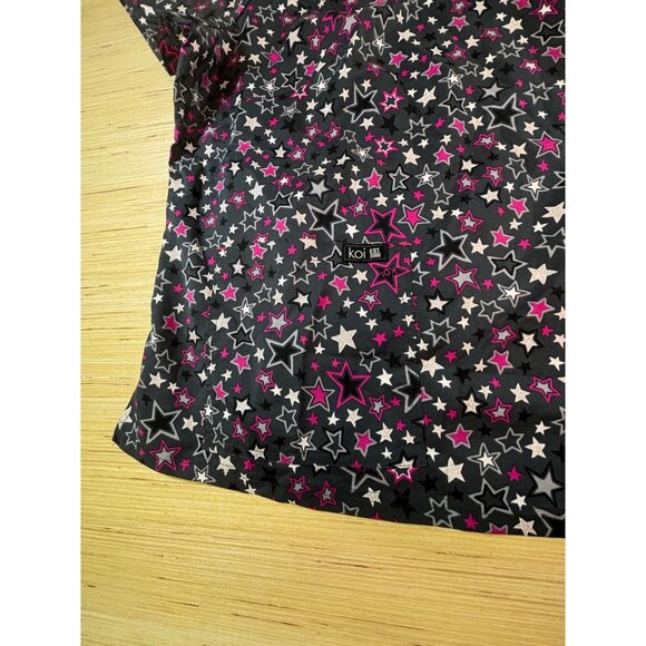 Koi Basics Women size 3X Top V-Neck star scrubs New with tags - Picture 3 of 8